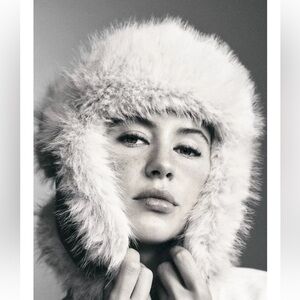 Zara Cream Faux Fur Winter Hat
